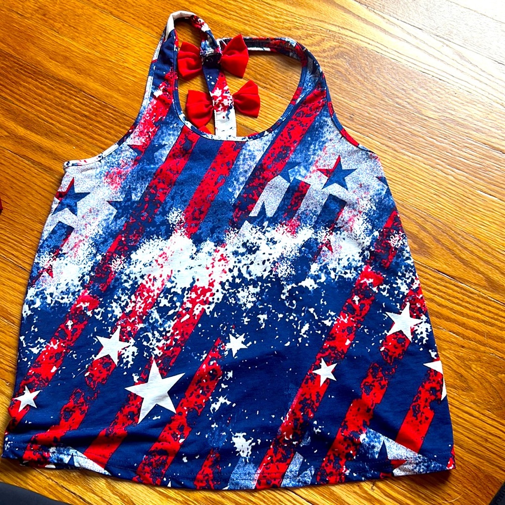 Womens red,white and blue tank.